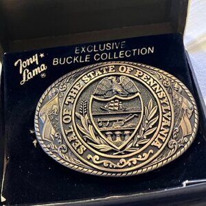 Tony Lama Vintage Belt Buckle PENNSYLVANIA